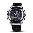 halpa Älykellot-Miesten Digitaalinen Watch Digitaalinen Silikoni Musta&amp;nbsp; 30 m Vedenkest&amp;auml;v&amp;auml; Itsest&amp;auml;&amp;auml;n valaiseva pime&amp;auml;ss&amp;auml; Arkikello Analogi-digitaali Vapaa-aika Ulkoilma - Valkoinen Musta / Ruostumaton ter&amp;auml;s