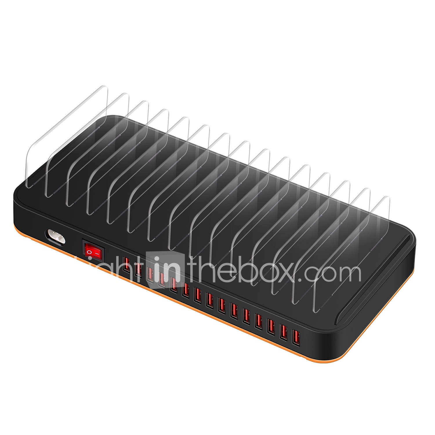 USB Charger SR-1008LS 6 Desk Charger Station LCD Display / New Design / with Smart Identification US Plug / EU Plug / UK Plug Charging Adapter #07085899