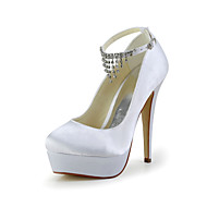 High End Wedding Shoes Online For 2018 Women S Satin Stretch Spring Summer Stiletto Heel Platform Buckle Blue Pink Champagne Wedding