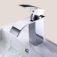 bathroom sink faucet waterfall chrome centerset one hole single handle one hole - Bathroom Sink Faucets bathroom sink faucet waterfall chrome centerset one hole single handle one hole - Bathroom Sink Faucets