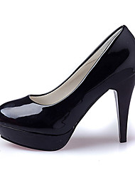 Red Dress Shoes For Women Lightinthebox Women S Shoes Pu Polyurethane Spring Fall Comfort Heels Walking Stiletto Heel Round Toe Black Red Almond Wedding Dress