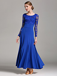 Fall Dance Dresses Lightinthebox Ballroom Dance Dresses Women S Performance Lace Milk Fiber Long Sleeve Natural Dress