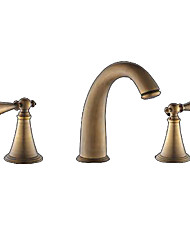 Antique Br Bathroom Faucet Lightinthebox Bathroom Sink Faucet Widespread Antique Br Three Holes Two Handles Hoath Taps