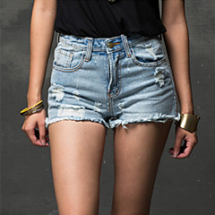Damen Hohe Hüfthöhe Gerade Jeans Hose Solide Damen Hohe Hüfthöhe Gerade Jeans Hose Solide