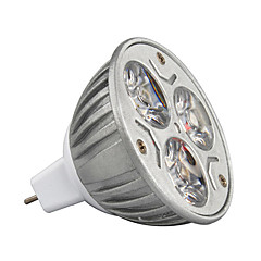 3W 210-245lm GU5.3(MR16) LED-spotlys MR16 3 LED Perler Højeffekts-LED Dekorativ Varm hvid / Kold hvid / RGB 12V / 1 stk. / RoHs / CE 3W 210-245lm GU5.3(MR16) LED-spotlys MR16 3 LED Perler Højeffekts-LED Dekorativ Varm hvid / Kold hvid / RGB 12V / 1 stk. / RoHs / CE