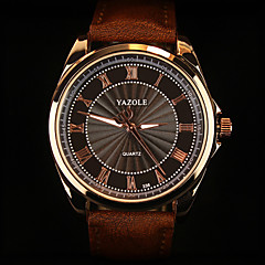 YAZOLE Herrn Armbanduhr Quartz Armbanduhren für den Alltag Leder Band Charme Schwarz Braun YAZOLE Herrn Armbanduhr Quartz Armbanduhren für den Alltag Leder Band Charme Schwarz Braun