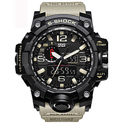 Per uomo Orologio sportivo Orologio militare Orologio da polso Nero / Verde / Kaki 30 m Resistente all'acqua Sveglia Calendario LED Analogico-digitale Vintage Casual A schiava Di tendenza - Nero Per uomo Orologio sportivo Orologio militare Orologio da polso Nero / Verde / Kaki 30 m Resistente all'acqua Sveglia Calendario LED Analogico-digitale Vintage Casual A schiava Di tendenza - Nero