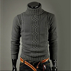 Men's Daily / Going out / Work Street chic Solid Colored Long Sleeve Slim Regular Pullover, Turtleneck Winter Dark Gray / Light gray L / XL / XXL / Weekend Men's Daily / Going out / Work Street chic Solid Colored Long Sleeve Slim Regular Pullover, Turtleneck Winter Dark Gray / Light gray L / XL / XXL / Weekend