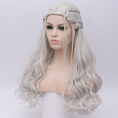 Synthetic Wig Deep Wave White Women's Capless Halloween Wig Long Synthetic Hair Synthetic Wig Deep Wave White Women's Capless Halloween Wig Long Synthetic Hair
