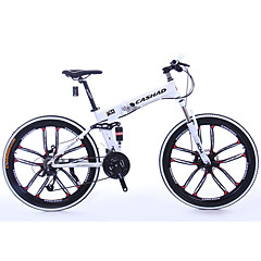 Mountain Bike Folding Bike Cycling 21 Speed 26 Inch/700CC SHIMANO Double Disc Brake Suspension Fork Aluminium Alloy Frame Aluminium