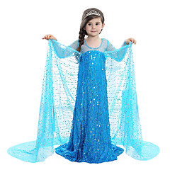 Princesa Conto de Fadas Elsa Vestidos Para Meninas Crianças Vestidos Aniversário Natal Dia Das Bruxas Baile de Máscaras Festival / Celebração Elastano Roupa Azul Lantejoula Adorável Princesa Conto de Fadas Elsa Vestidos Para Meninas Crianças Vestidos Aniversário Natal Dia Das Bruxas Baile de Máscaras Festival / Celebração Elastano Roupa Azul Lantejoula Adorável