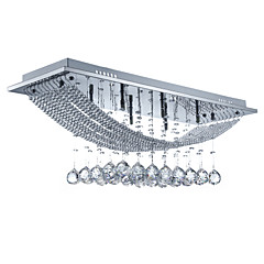 SL® 8-Light Flush Mount Ambient Light Electroplated Metal Crystal, Bulb Included 110-120V / 220-240V Bulb Included / G4 SL® 8-Light Flush Mount Ambient Light Electroplated Metal Crystal, Bulb Included 110-120V / 220-240V Bulb Included / G4