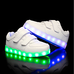 Para Meninos / Para Meninas Sapatos Couro Ecológico Verão / Outono Tênis com LED Tênis LED para Crianças Branco / Preto Para Meninos / Para Meninas Sapatos Couro Ecológico Verão / Outono Tênis com LED Tênis LED para Crianças Branco / Preto