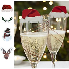Christmas Glass Sign Flag Christmas Hat Toothpick Flag Food Decoration Christmas Ornaments Christmas Glass Sign Flag Christmas Hat Toothpick Flag Food Decoration Christmas Ornaments