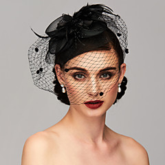 Plume / Filet Fascinators / Casque avec Plume / Fleur 1pc Mariage / Occasion spéciale Casque Plume / Filet Fascinators / Casque avec Plume / Fleur 1pc Mariage / Occasion spéciale Casque