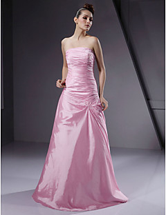 Taffeta Bridesmaid Dresses Search Lightinthebox A Line Princess Strapless Floor Length Taffeta Bridesmaid Dress With Beading Side D By Lan Ting Bride