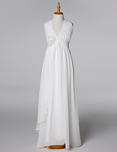 Junior Bridesmaid Dresses Online A Line Princess V Neck Asymmetrical Chiffon Junior Bridesmaid Dress With Sash Ribbon Flower Pleats By Lan Ting Bride