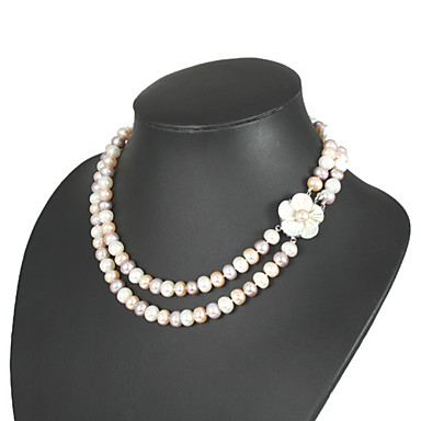 7mm freshwater cultured pearl colorful necklace inch natural