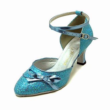 Sparkling Glitter/Leatherette Upper Ballroom Modern Dance Shoes for ...