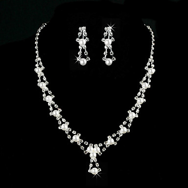 Amazing Alloy With Rhinestone / Imitation Pearl Women's Jewelry Set ...