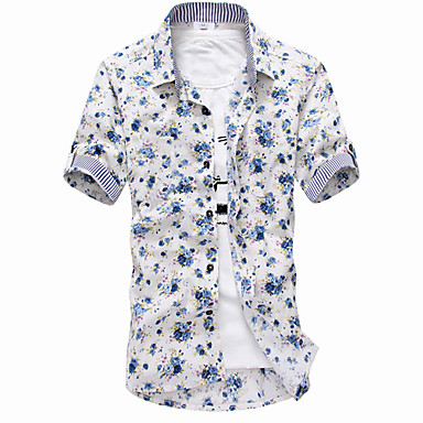 Men's Short Sleeve Shirt , Cotton Blend Casual Print 638683 2018 – $16.79