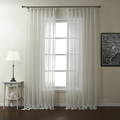Rod Pocket Grommet Top Tab Top Double Pleat Two Panels Curtain Modern ...