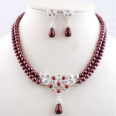 Women's Pearl Jewelry Set - Pearl, Imitation Pearl European, Fashion ...