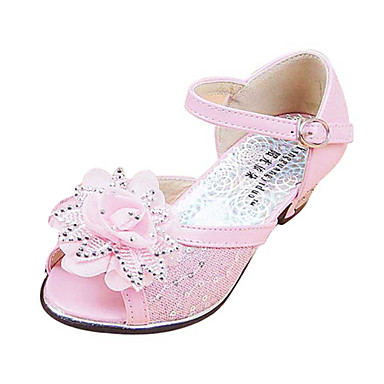 Girls' Shoes Peep Toe Low Heel Sandals with Flower Shoes 1855520 2018 ...
