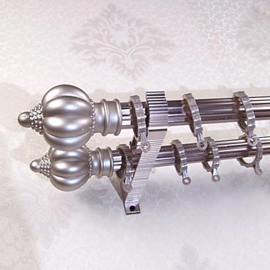 Aluminum Alloy Spray Rose Gold Plum Pagoda Rome Rod Curtain Double