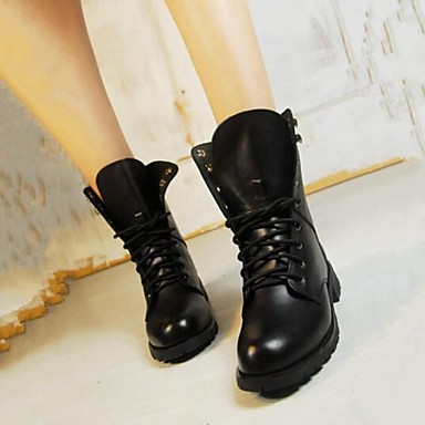 Women's Shoes Leatherette Fall / Winter Combat Boots Low Heel 15.24-20. ...