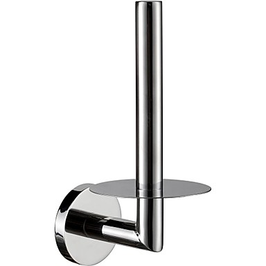 Contemporary Stainless Steel Chrome Finished Toilet Paper Rack 2787122