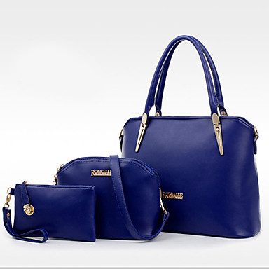 Women's Bags PU(Polyurethane) Tote / Clutch / Shoulder Bag Solid ...