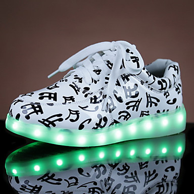 Unisex Shoes PU(Polyurethane) Spring / Fall Comfort / Crib Shoes / Ankle Strap Sneakers Walking Shoes Flat Heel Round Toe Lace-up / Flower White / Black / Light Up Shoes / Light Up Shoes Unisex Shoes PU(Polyurethane) Spring / Fall Comfort / Crib Shoes / Ankle Strap Sneakers Walking Shoes Flat Heel Round Toe Lace-up / Flower White / Black / Light Up Shoes / Light Up Shoes