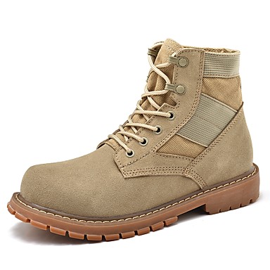 Men's Shoes Faux Leather Spring / Fall Comfort / Combat Boots Boots Beige / Yellow Men's Shoes Faux Leather Spring / Fall Comfort / Combat Boots Boots Beige / Yellow