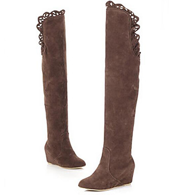 Women's Shoes Other Animal Skin Fall / Winter Fashion Boots Boots Low Heel Pointed Toe Over The Knee Boots Black / Brown / Pink Women's Shoes Other Animal Skin Fall / Winter Fashion Boots Boots Low Heel Pointed Toe Over The Knee Boots Black / Brown / Pink