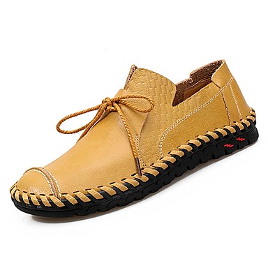 Men's Shoes Nappa Leather Spring / Fall Comfort Loafers & Slip-Ons Black / Yellow / Brown Men's Shoes Nappa Leather Spring / Fall Comfort Loafers & Slip-Ons Black / Yellow / Brown