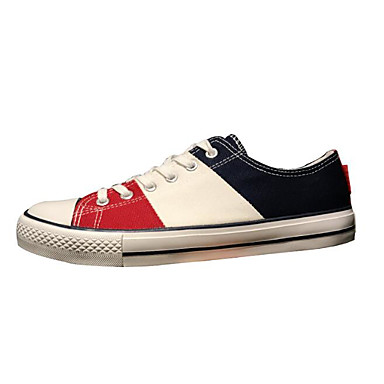 Men's Shoes Canvas Spring / Fall Comfort Sneakers White / Black / Red Men's Shoes Canvas Spring / Fall Comfort Sneakers White / Black / Red