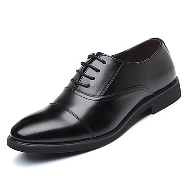 Men's Shoes PU Spring / Fall Comfort Oxfords Black / Formal Shoes Men's Shoes PU Spring / Fall Comfort Oxfords Black / Formal Shoes