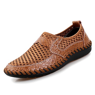 Men's Shoes Leather Spring / Summer Comfort Oxfords Brown / Green / Blue Men's Shoes Leather Spring / Summer Comfort Oxfords Brown / Green / Blue