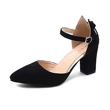 Women's Shoes PU(Polyurethane) Summer Comfort Heels Low Heel Pointed Toe Bowknot Black / Beige Women's Shoes PU(Polyurethane) Summer Comfort Heels Low Heel Pointed Toe Bowknot Black / Beige
