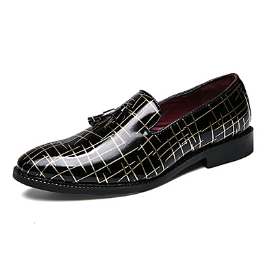 Men's Shoes Faux Leather Fall Formal Shoes Loafers & Slip-Ons Black / Gold / Black / Silver / Red / Wedding / Party & Evening Men's Shoes Faux Leather Fall Formal Shoes Loafers & Slip-Ons Black / Gold / Black / Silver / Red / Wedding / Party & Evening