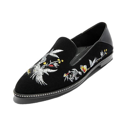 Women's Shoes Sheepskin Spring / Fall Comfort Loafers & Slip-Ons Low Heel Black / Light Purple Women's Shoes Sheepskin Spring / Fall Comfort Loafers & Slip-Ons Low Heel Black / Light Purple
