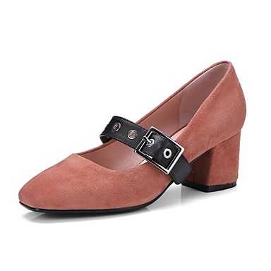 Women's Shoes Suede Spring & Summer Comfort Heels Chunky Heel Black / Brown Women's Shoes Suede Spring & Summer Comfort Heels Chunky Heel Black / Brown