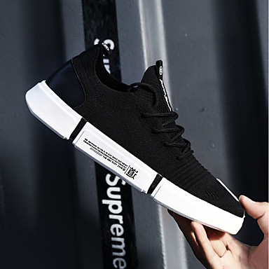 Men's Shoes Mesh Spring / Fall Comfort Sneakers White / Black / Red Men's Shoes Mesh Spring / Fall Comfort Sneakers White / Black / Red
