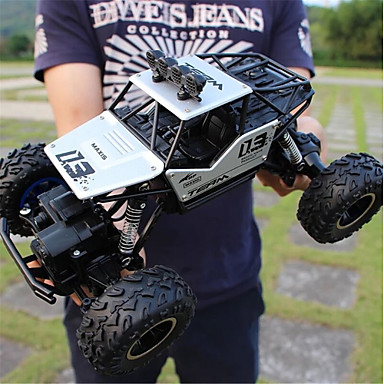 baratos Drones &amp; Rádio Controle-Carro com CR 6255A Hugefoot Monster Truck 4CH 2.4G Jipe (Fora de Estrada) / Rock Climbing Car / Monster Truck Titanfoot 1:16 Electrico Não Escovado 20 km/h Água / Dirt / à prova de choque