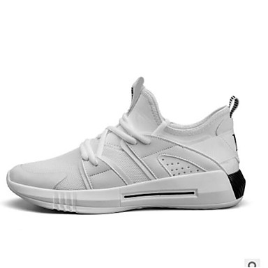 Men's Shoes Mesh Spring Comfort Sneakers White / Black / Red Men's Shoes Mesh Spring Comfort Sneakers White / Black / Red
