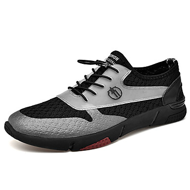 Men's Shoes Mesh Summer Light Soles Sneakers Black / Gray Men's Shoes Mesh Summer Light Soles Sneakers Black / Gray