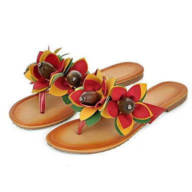 Women's Shoes PU(Polyurethane) Spring / Summer Comfort Sandals Flat Heel Black Women's Shoes PU(Polyurethane) Spring / Summer Comfort Sandals Flat Heel Black