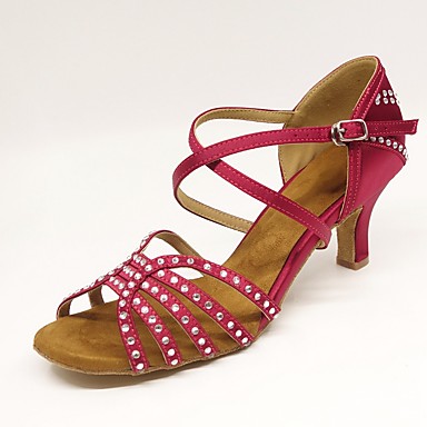 Latino Zapatos Sandalia Tacones Alto Mujer Baile Sintéticos De wmn8vN0