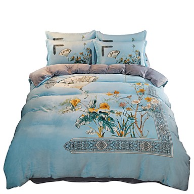 Duvet Covers Online For 2019 Duvet Cover Sets Chinese Style Polyster Printed 4 Piecebedding 4pcs 1 Flat Sheet 2 Shams